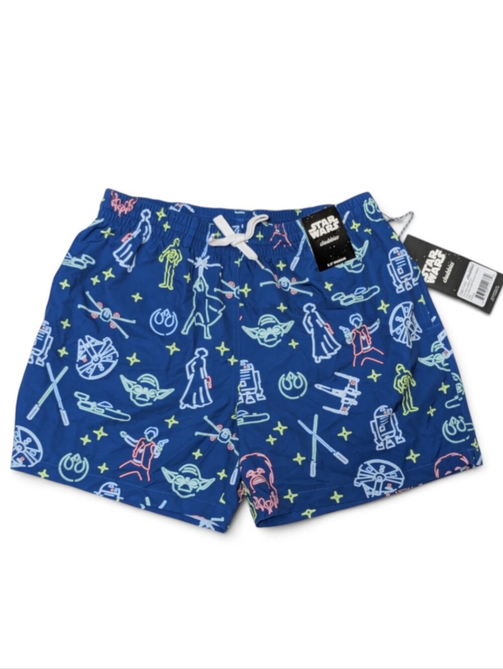 Chubbies NWT Star Wars Swim Trunks Shorts Men's Medium 5.5' Inseam Blue